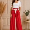PANTALON PALAZZO MILANO  CON CINTURON REF: 11696