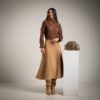 FALDA ANTELINA CON BOLSILLOS BEIGE REF: 32619