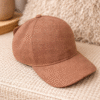 GORRA DE TEJIDO TEXTURIZADO EN TONO MARRON CLARO