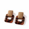 PENDIENTES GEOMETRICOS EFECTO CAREY Y BEIGE REF: 12796