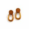 PENDIENTES COLGANTES MADERA Y EFECTO CAREY REF: 12790