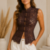 BLUSA CHALECO ENCAJE VERA REF: 13905