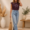 CAMISETA ESTRELLA CON BRILLO – TALLA ÚNICA 36449