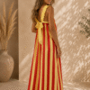 VESTIDO LARGO RAYAS TIRANTES VOLANTE 59160