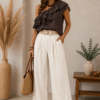PANTALON PALAZZO TEXTURA ELEGANCIA Y COMODIDAD 3970
