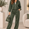 CONJUNTO DE CHAQUETA Y PANTALON SATINADO 11324