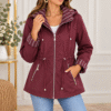 CHAQUETA BURDEOS REVERSIBLE CON CAPUCHA DESMONTABLE MJ8087-74