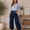 PANTALON VAQUERO AZUL OSCURO BALLOON AZUL OSCURO 3668