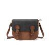 BOLSO BANDOLERA EN MARRON Y NEGRO 0372