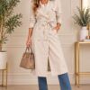 GABARDINA LARGA MUJER CON CINTURON 2582