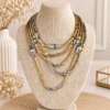 COLLAR MULTICAPA DORADO Y PLATEADO 75792